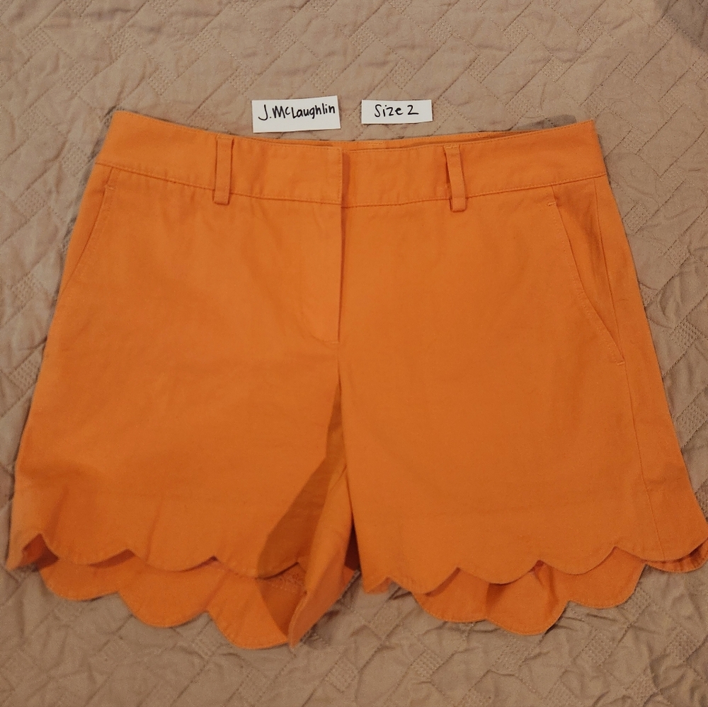 NWT Coral J.McLaughlin scalloped shorts 2
